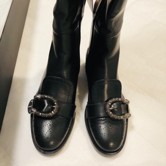 Queercore Brogue Over The Knee Boots / NWB - Picture 3 of 12